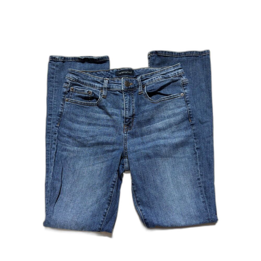 Aeropostale Mid Rise Bootcut Jeans Size 10R Medium Wash Blue Denim Stretch 10 - Picture 1 of 15